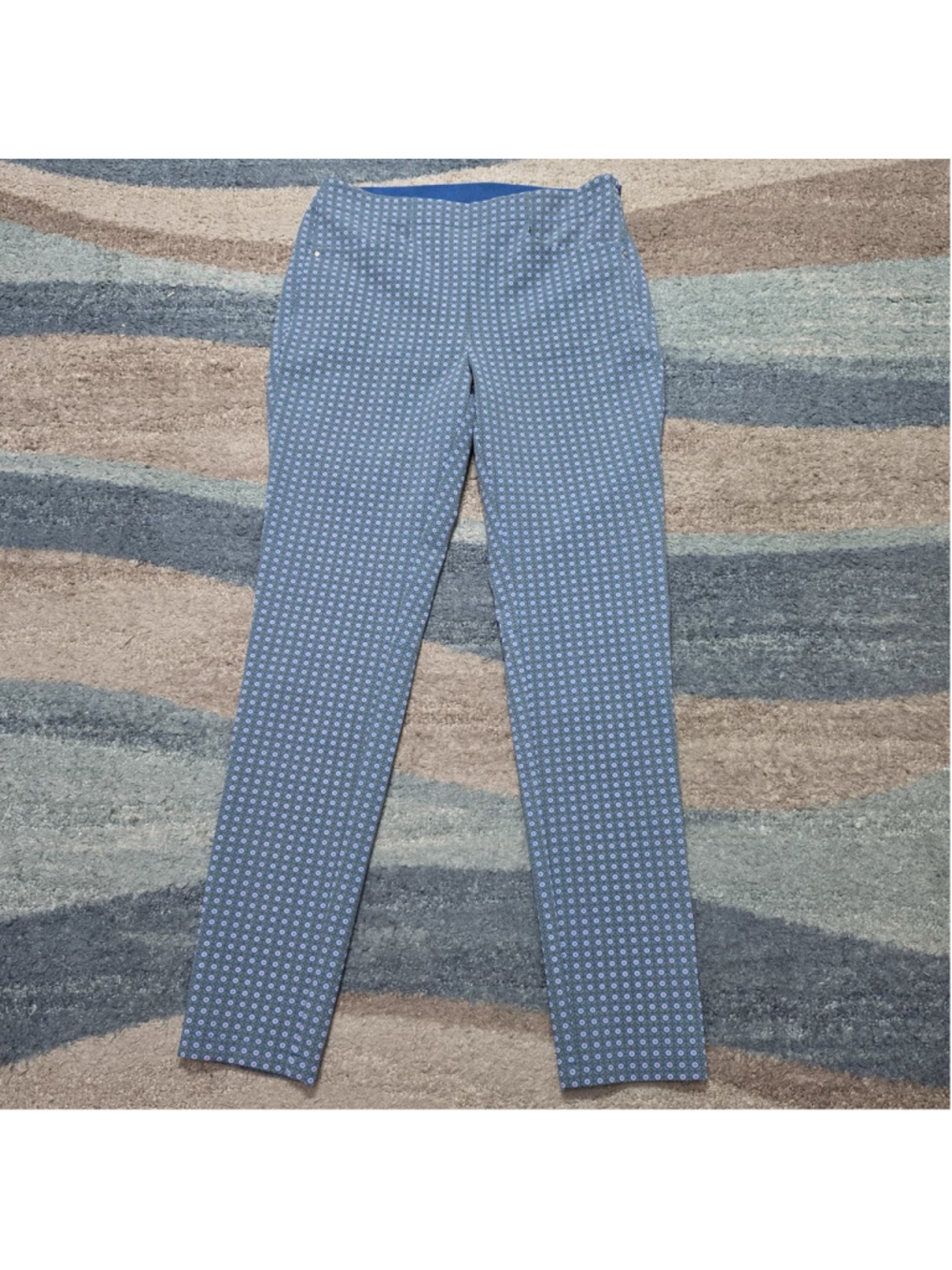 RLX Ralph Lauren Golf Pants Women's Size 4 Blue Diamond Print Stretch